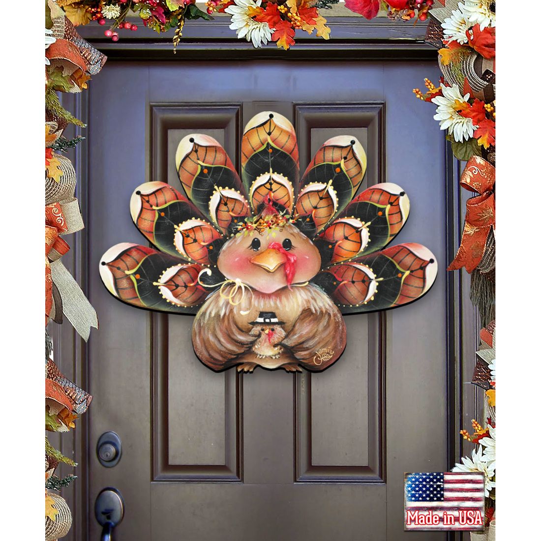 Be Thankful Turkey Door Decor by Jamie Mills-Price