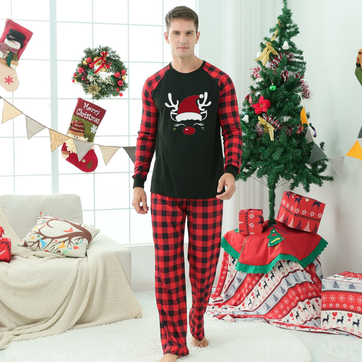 Matching Family Christmas Pajamas — Plaid Print
