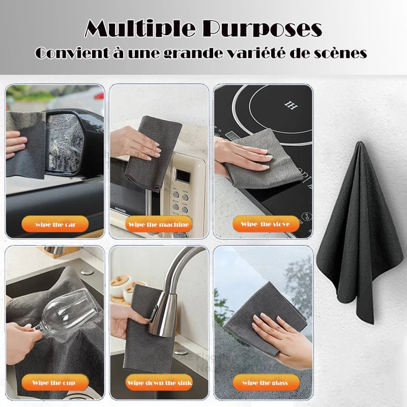Reusable Microfiber Cleaning Cloths — Choice of Size & Pack