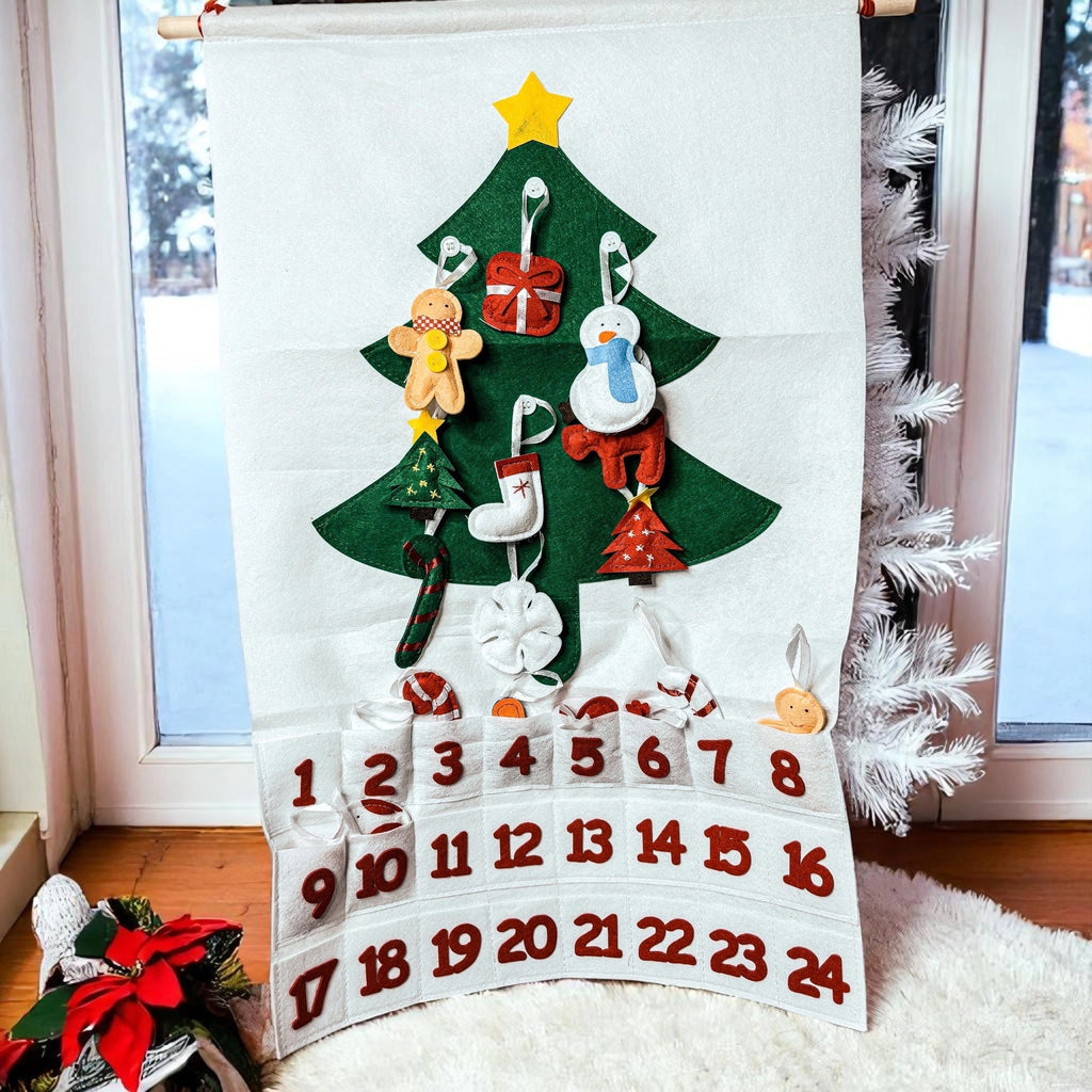 Reusable Felt Christmas Advent Calendar — Hanging Tree Countdown