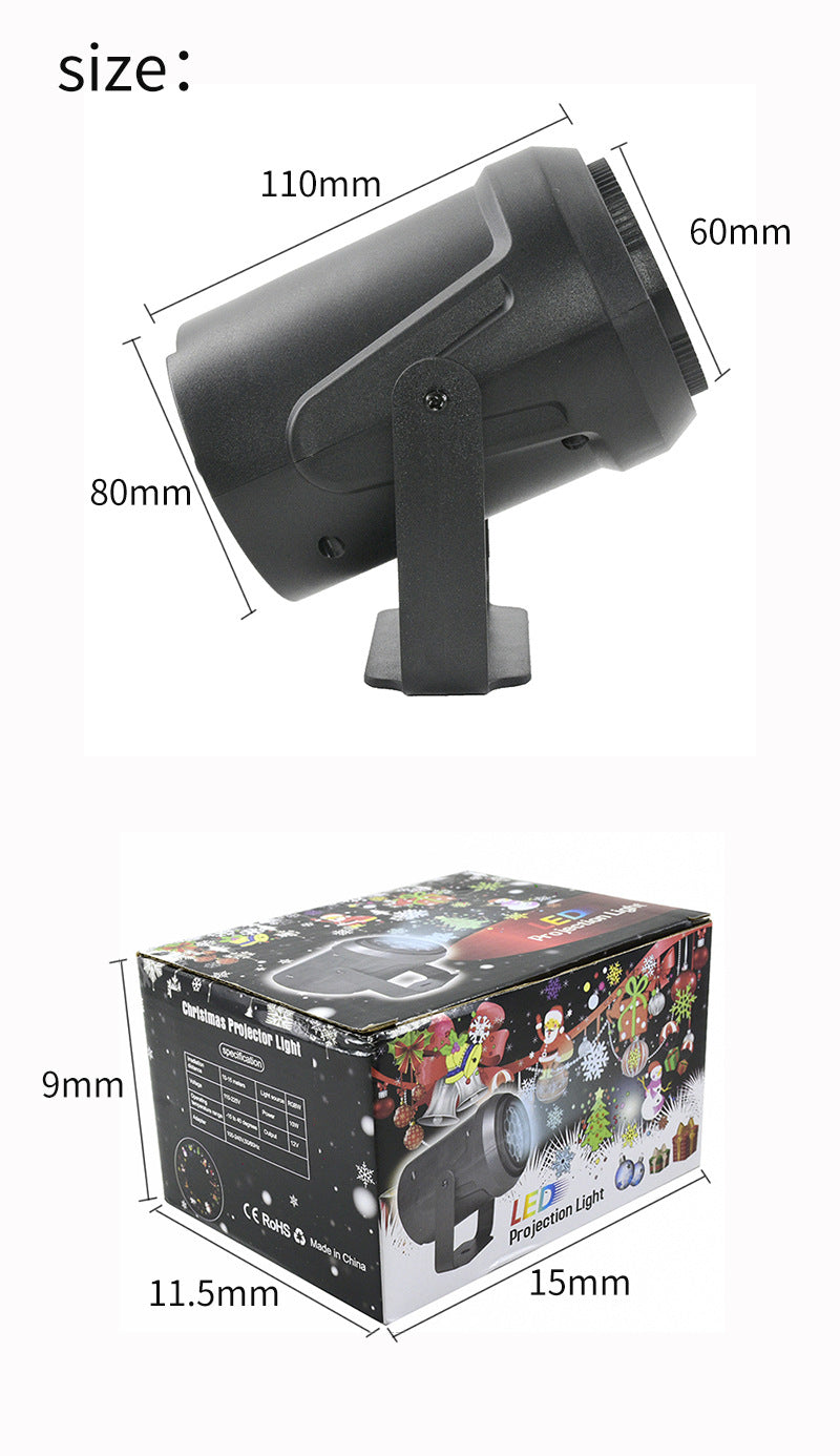 Rotating Snowflake Christmas Projector Light