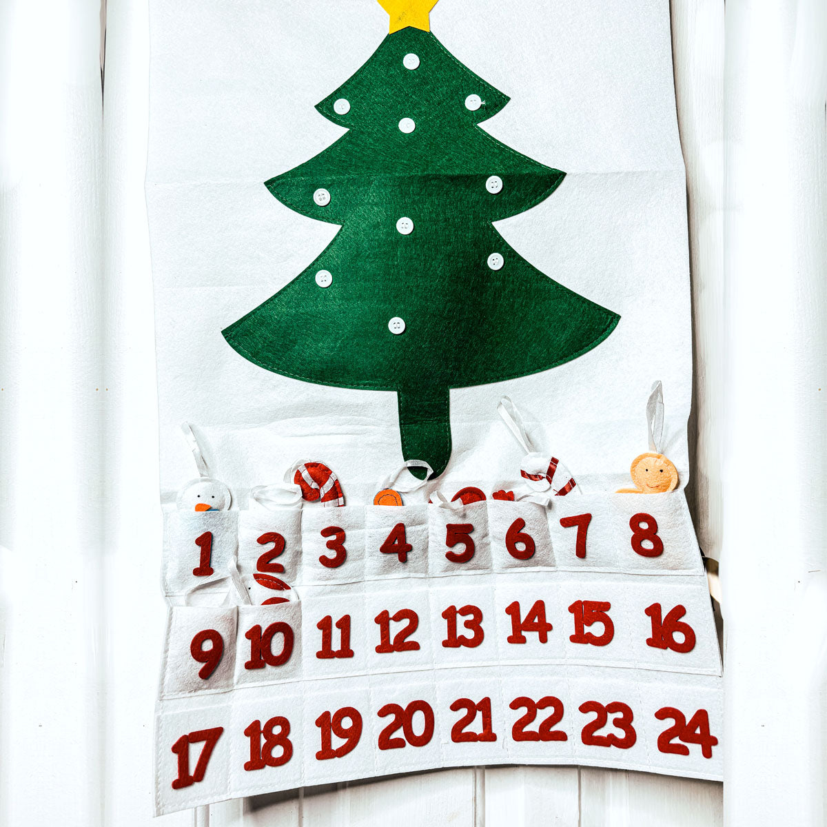 Reusable Felt Christmas Advent Calendar — Hanging Tree Countdown