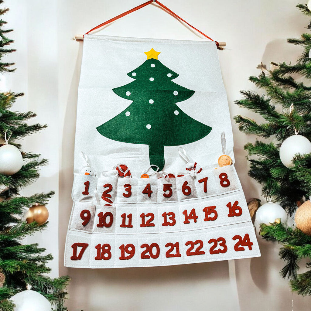 Reusable Felt Christmas Advent Calendar — Hanging Tree Countdown