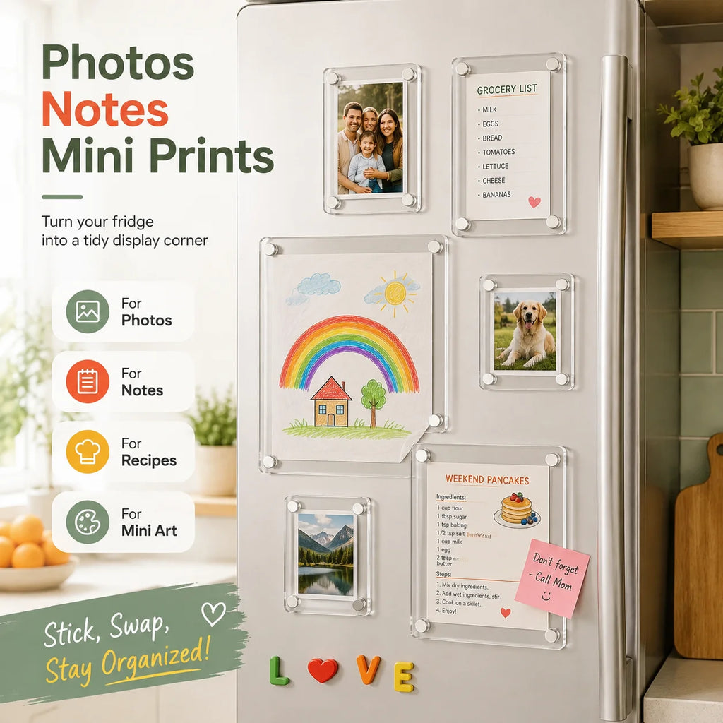 Magnetic Acrylic Photo Frames (5-Pack)