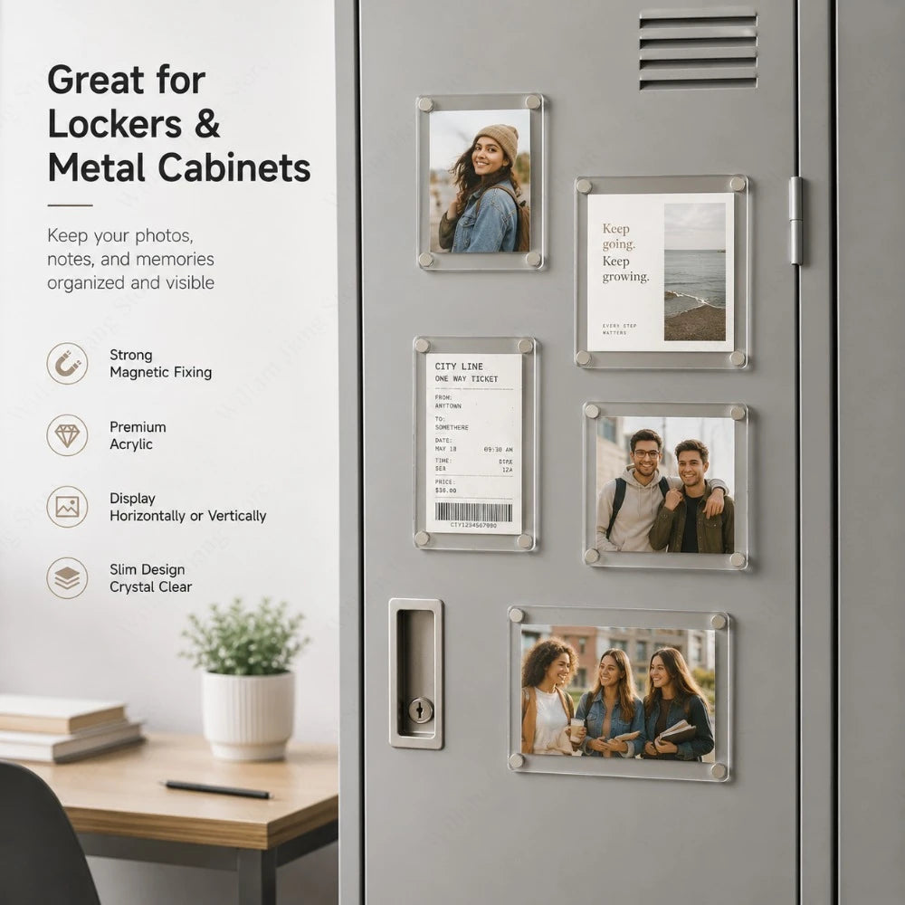Magnetic Acrylic Photo Frames (5-Pack)
