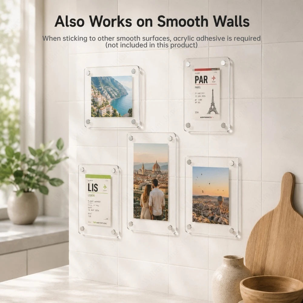 Magnetic Acrylic Photo Frames (5-Pack)