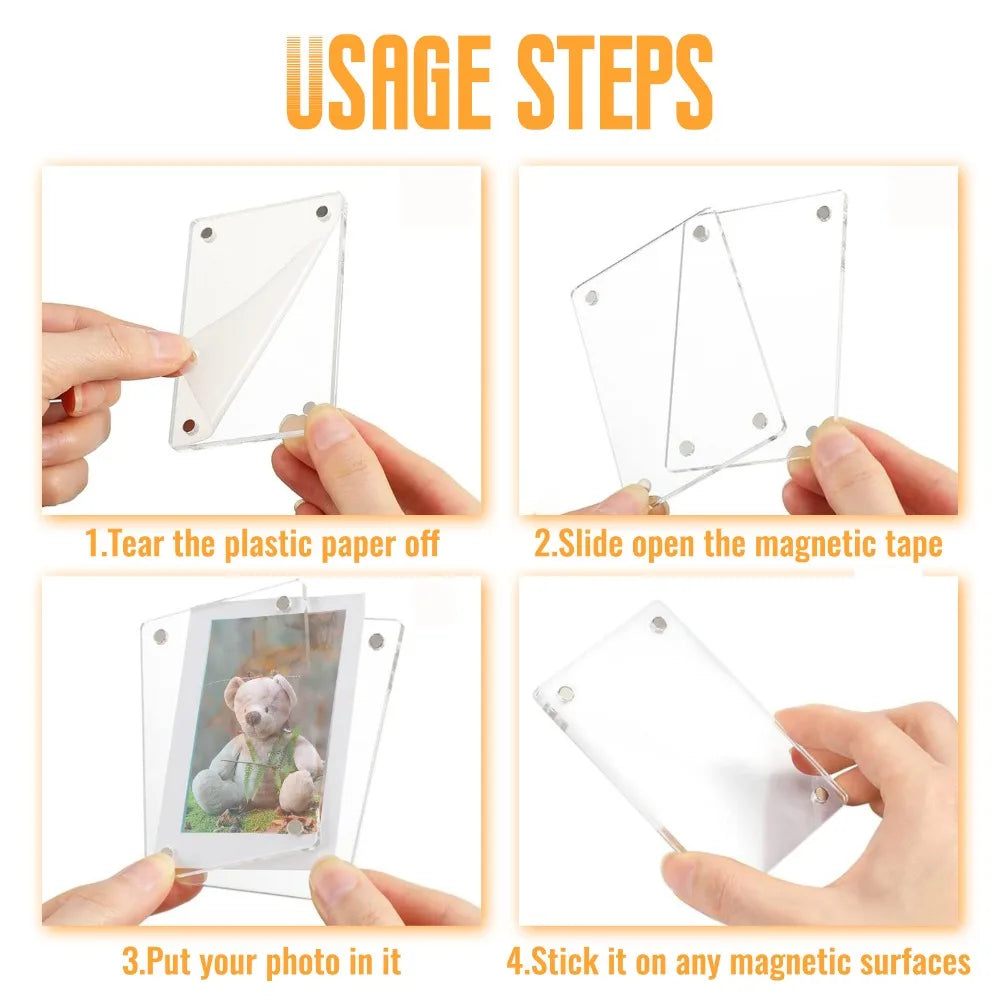 Magnetic Acrylic Photo Frames (5-Pack)