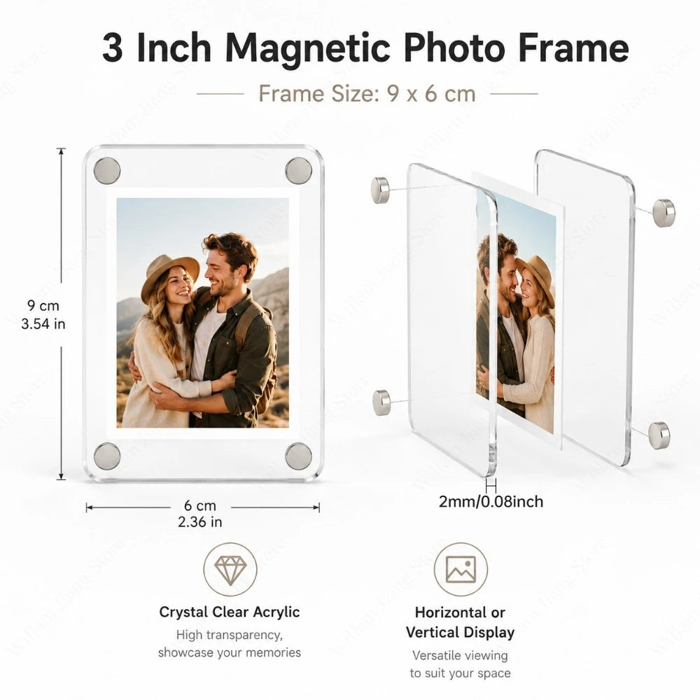 Magnetic Acrylic Photo Frames (5-Pack)