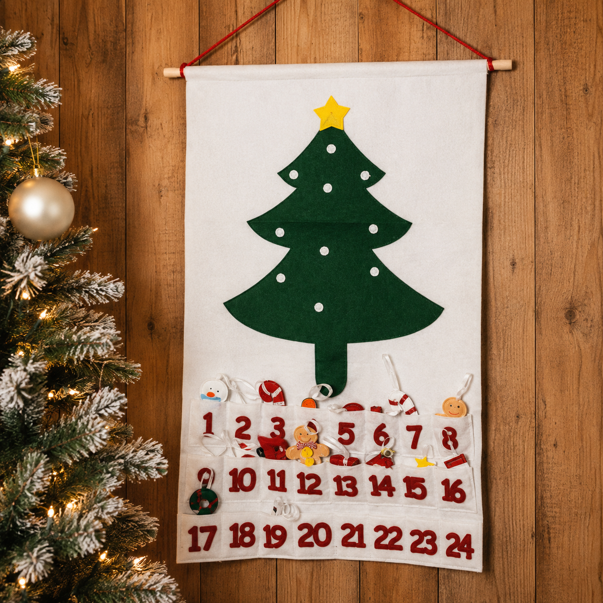 Reusable Felt Christmas Advent Calendar — Hanging Tree Countdown