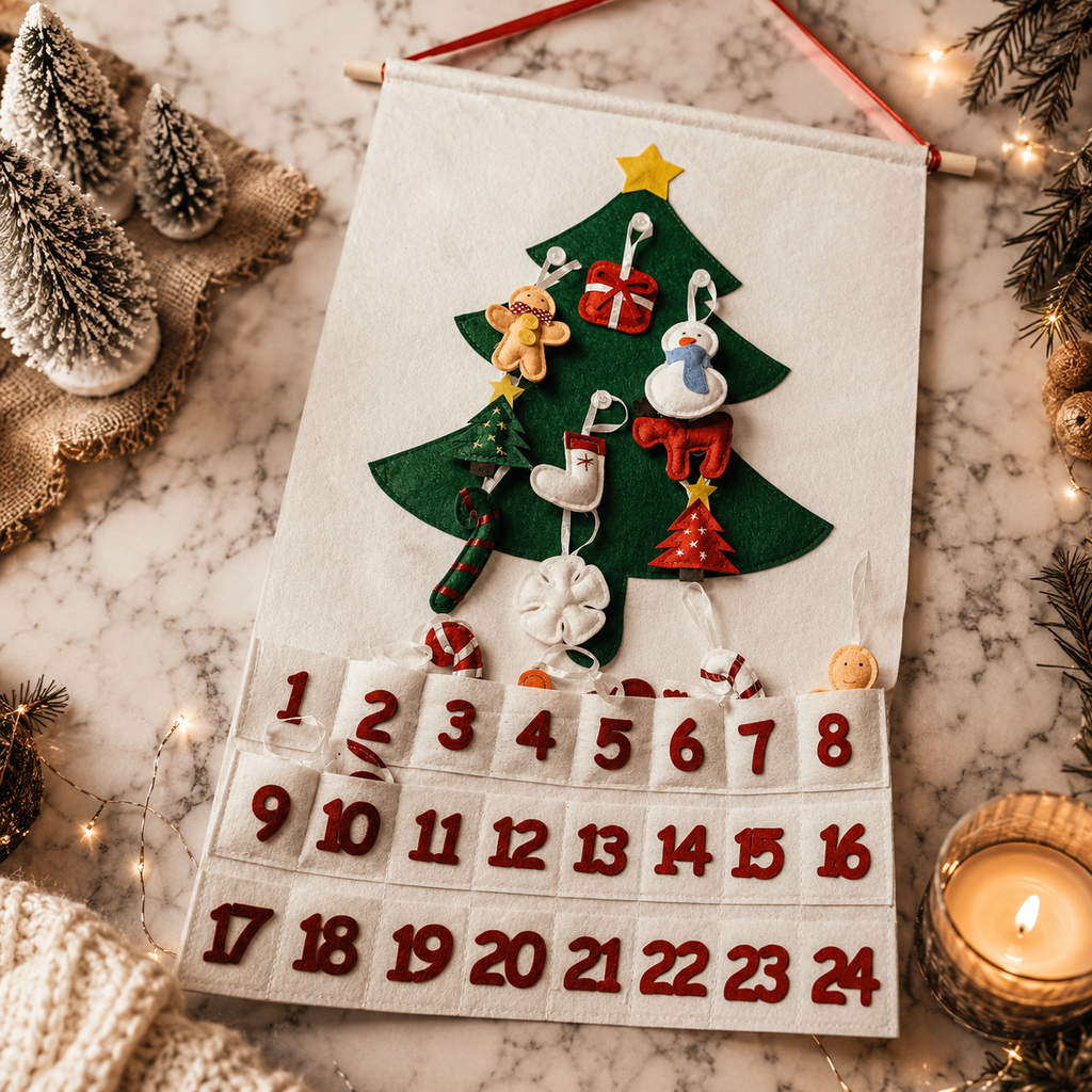 Reusable Felt Christmas Advent Calendar — Hanging Tree Countdown