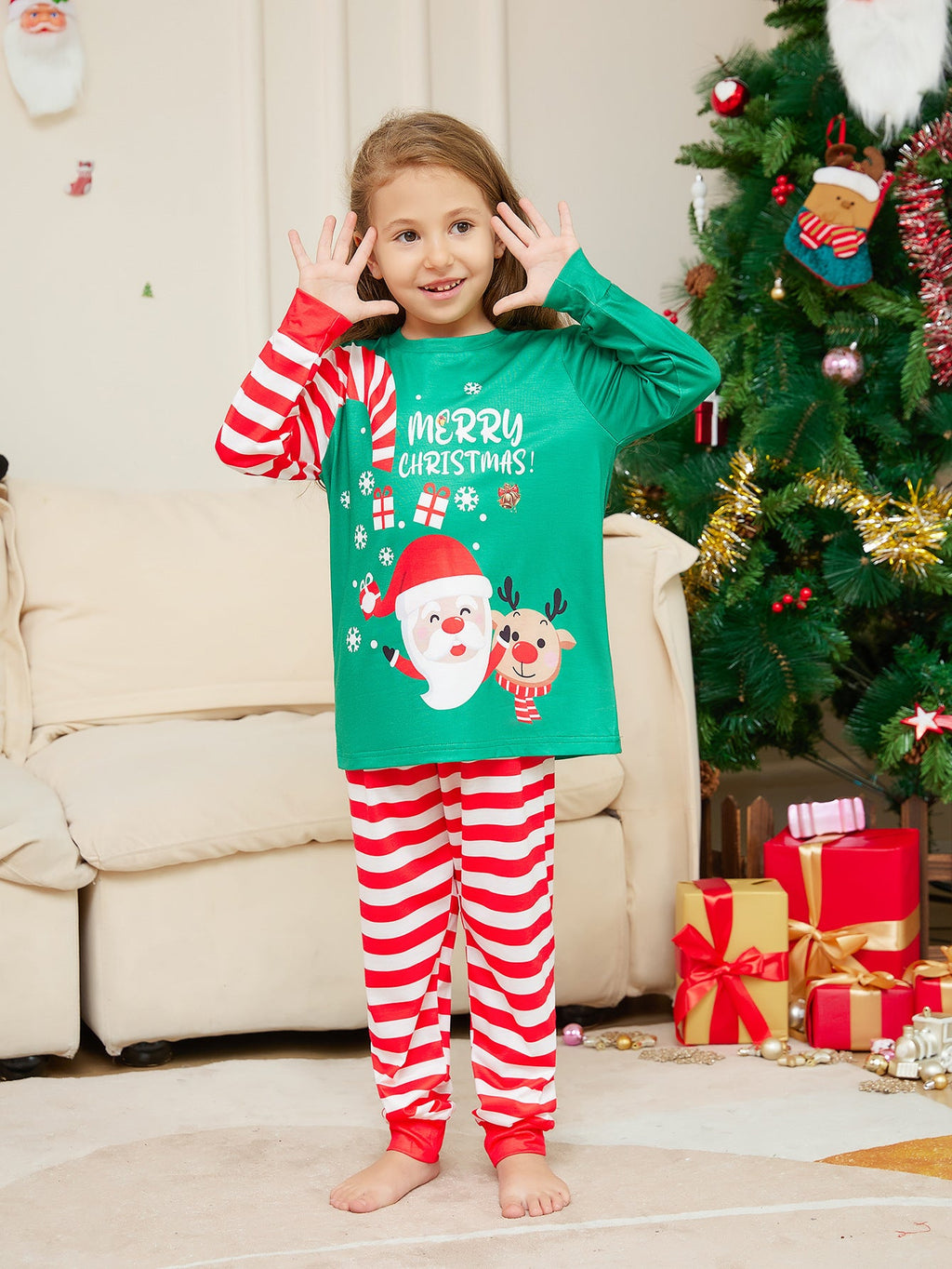 Matching Family Christmas Pajamas — Santa Letter Print