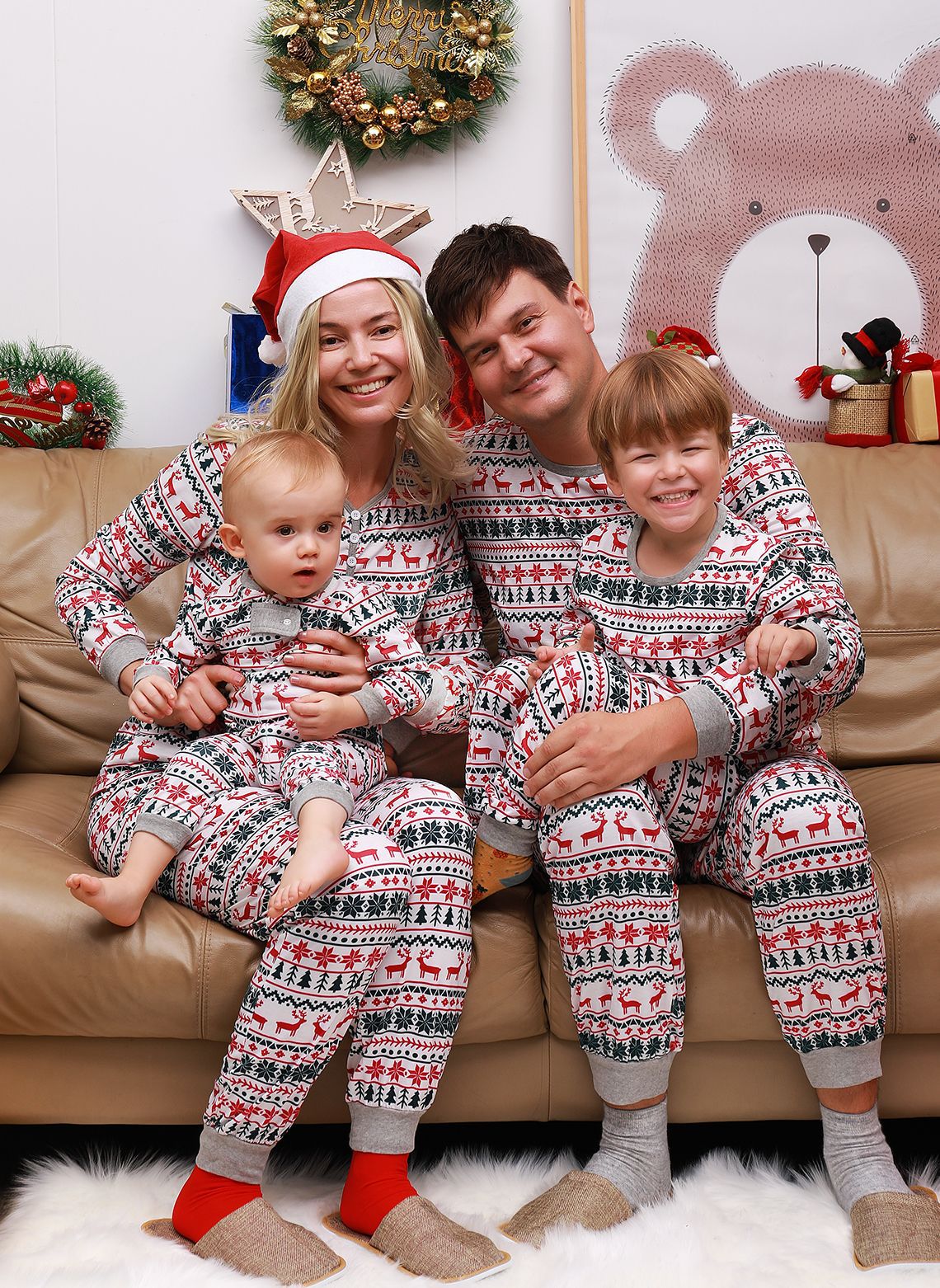 Matching Family Christmas Pajamas — Holiday Print