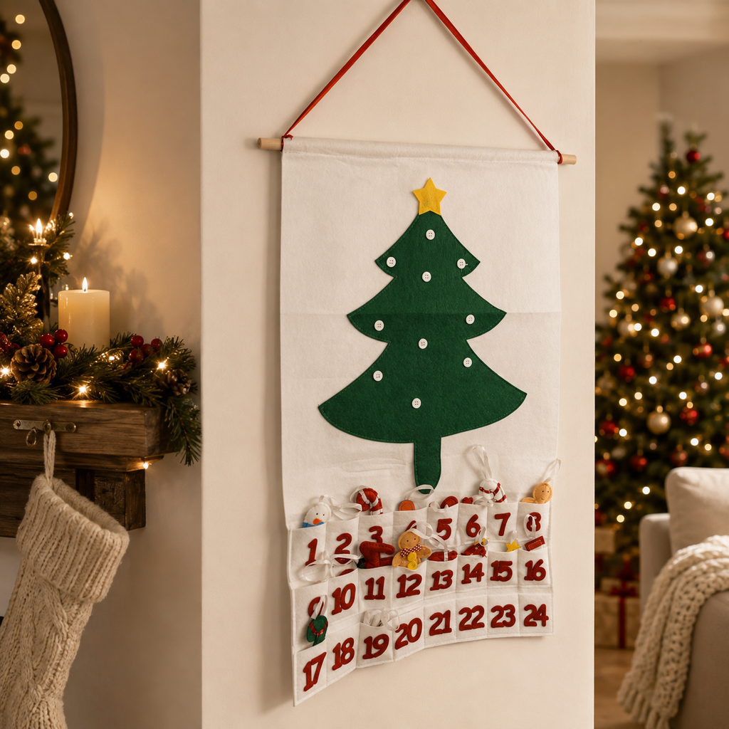 Reusable Felt Christmas Advent Calendar — Hanging Tree Countdown