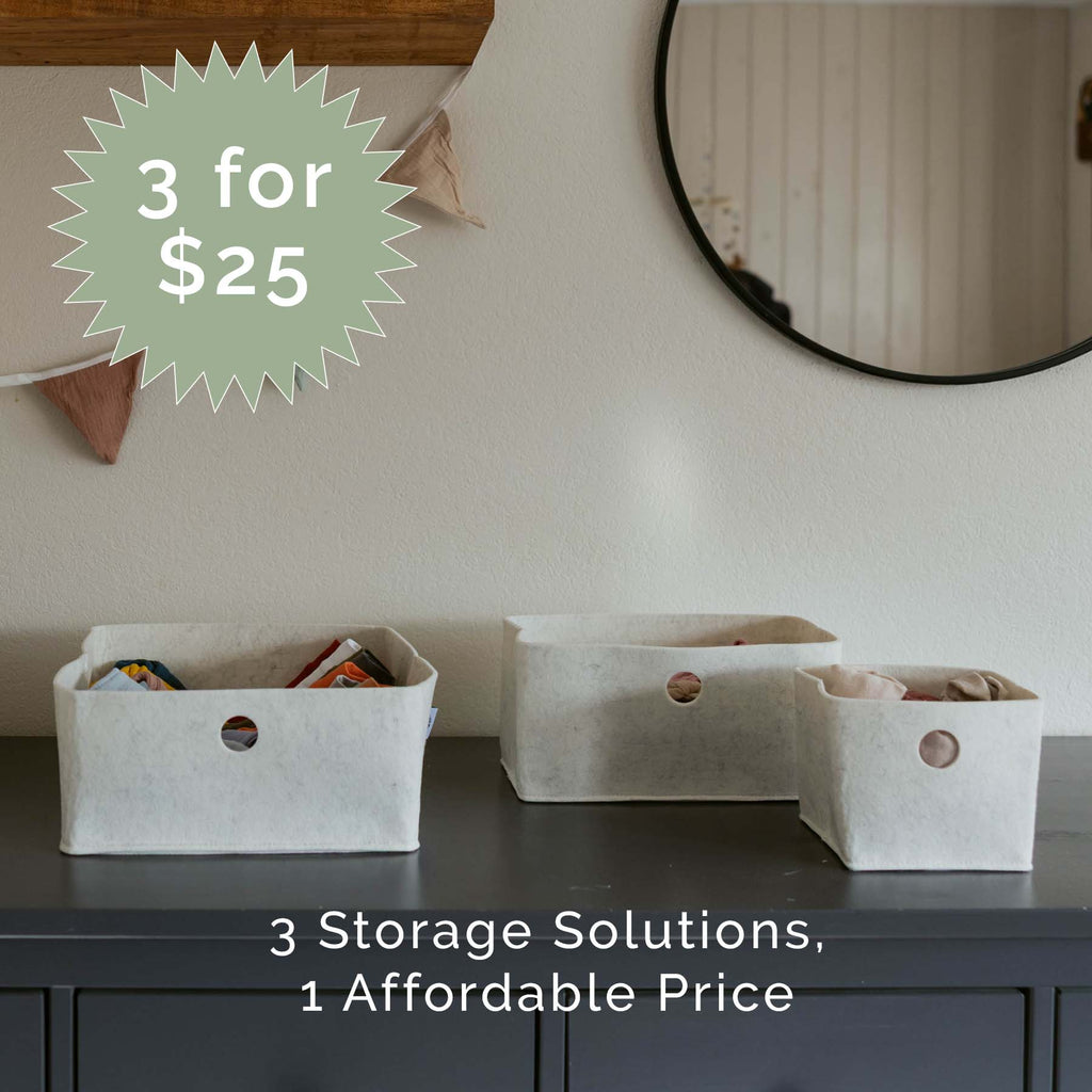 Felt Drawer Organizers — 3-Piece Set