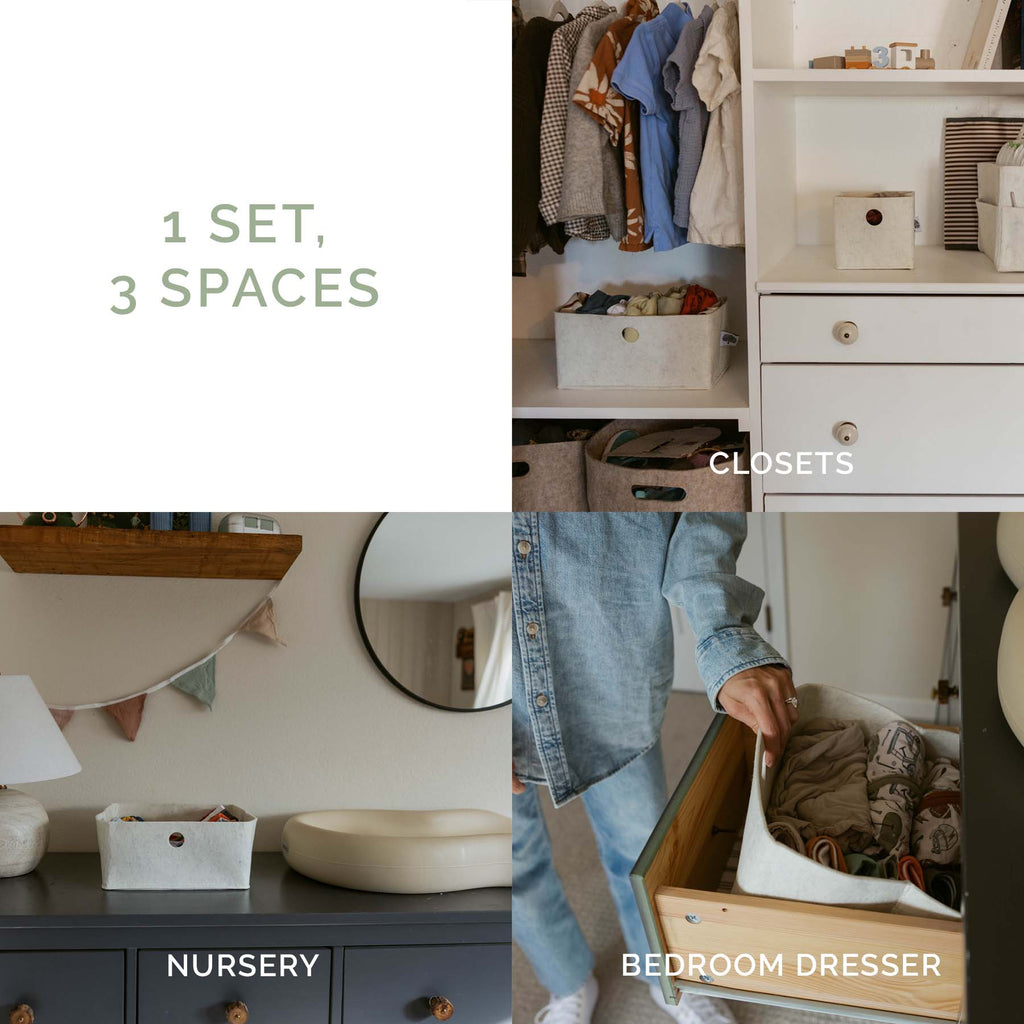 Felt Drawer Organizers — 3-Piece Set