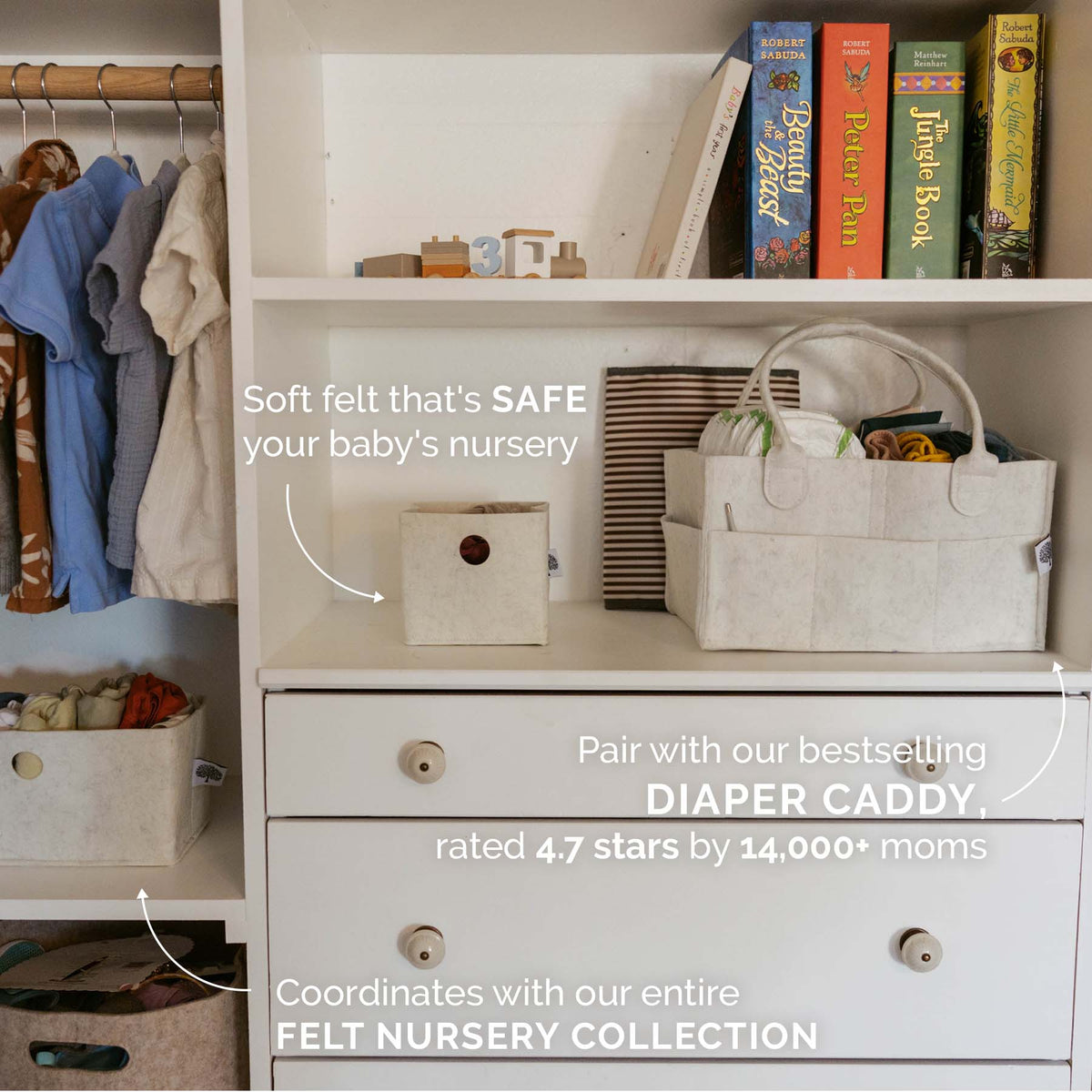 Felt Drawer Organizers — 3-Piece Set