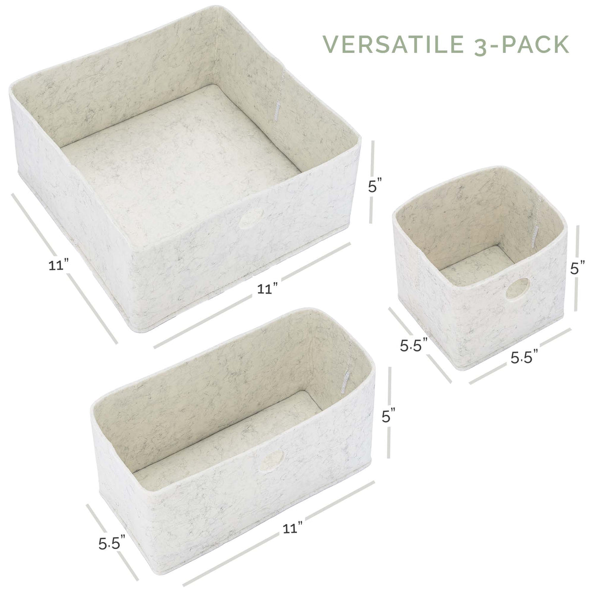 Felt Drawer Organizers — 3-Piece Set