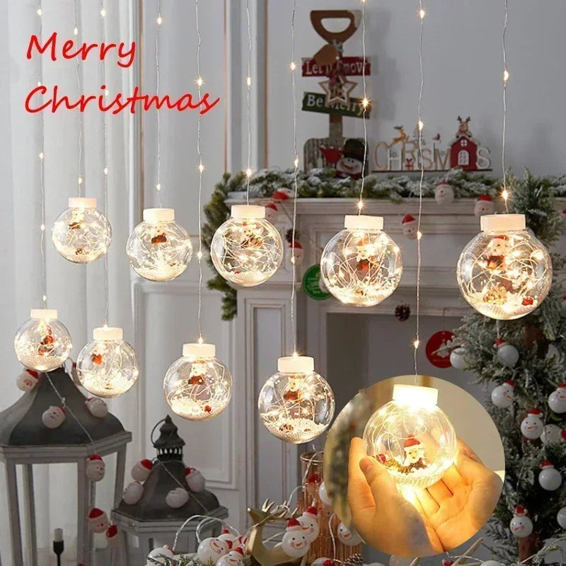 Christmas Curtain String Lights — 10 Decorative Lights