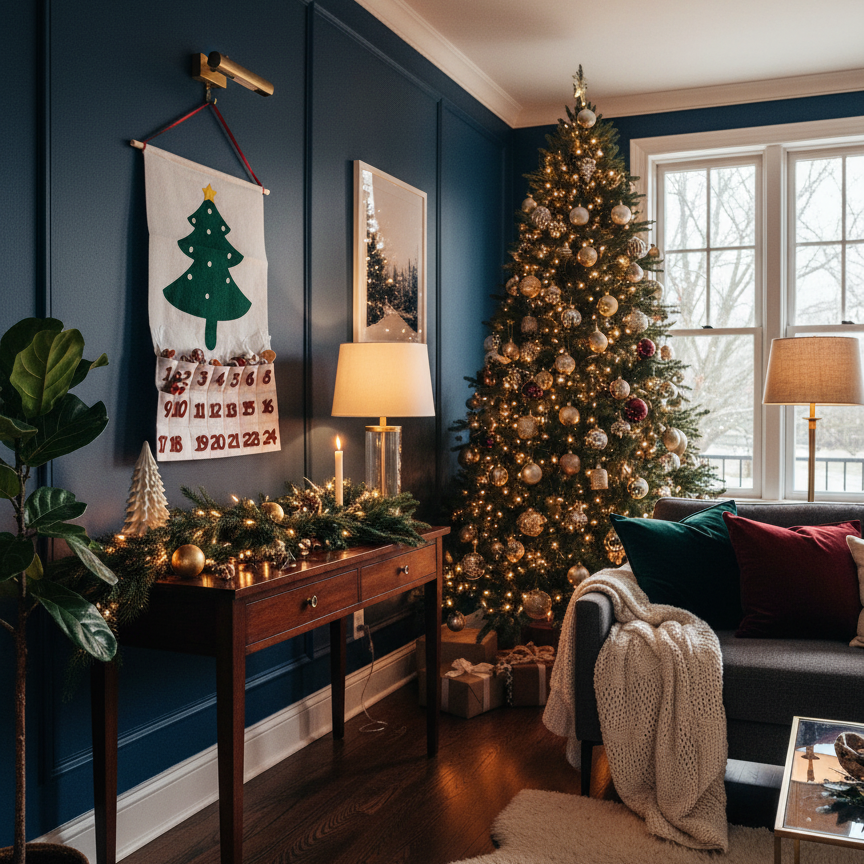 Reusable Felt Christmas Advent Calendar — Hanging Tree Countdown