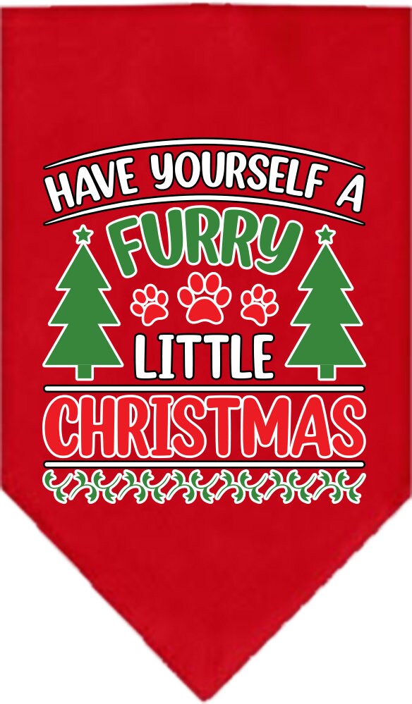 Furry Little Christmas Dog Bandana