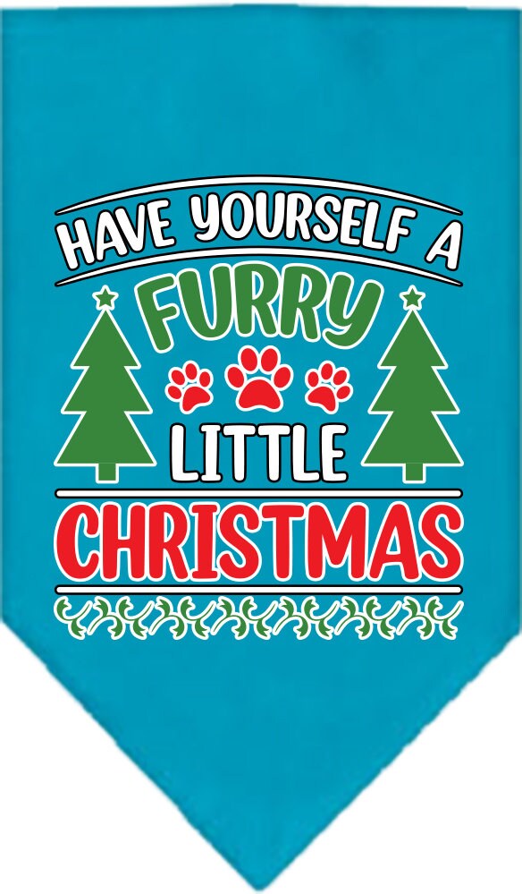 Furry Little Christmas Dog Bandana