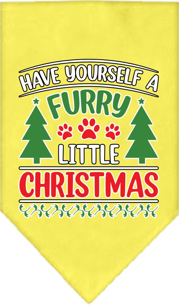 Furry Little Christmas Dog Bandana