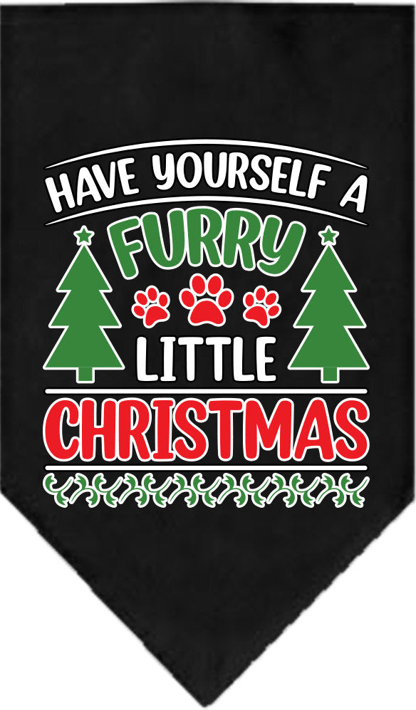 Furry Little Christmas Dog Bandana