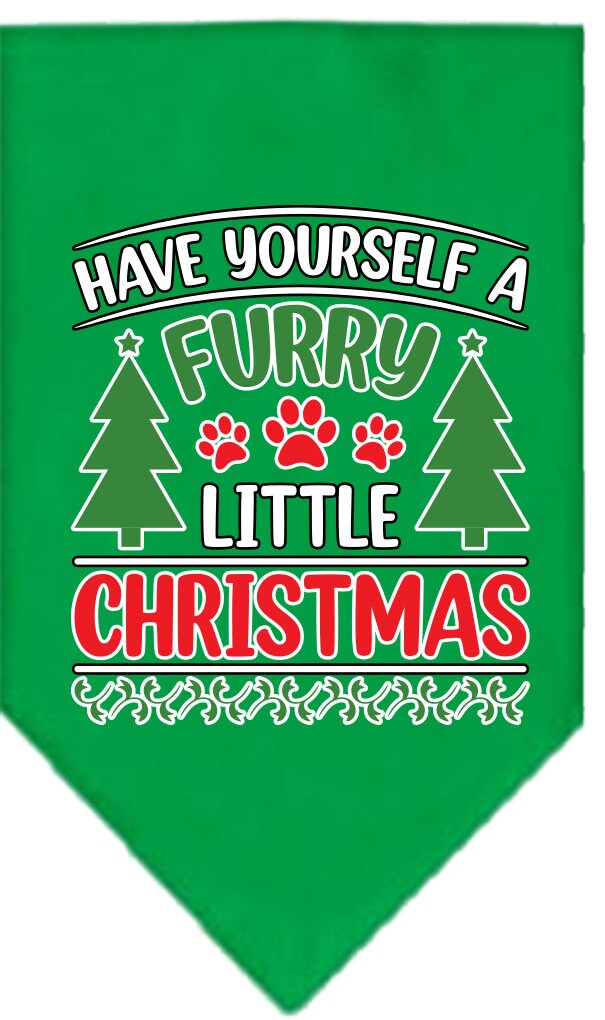Furry Little Christmas Dog Bandana