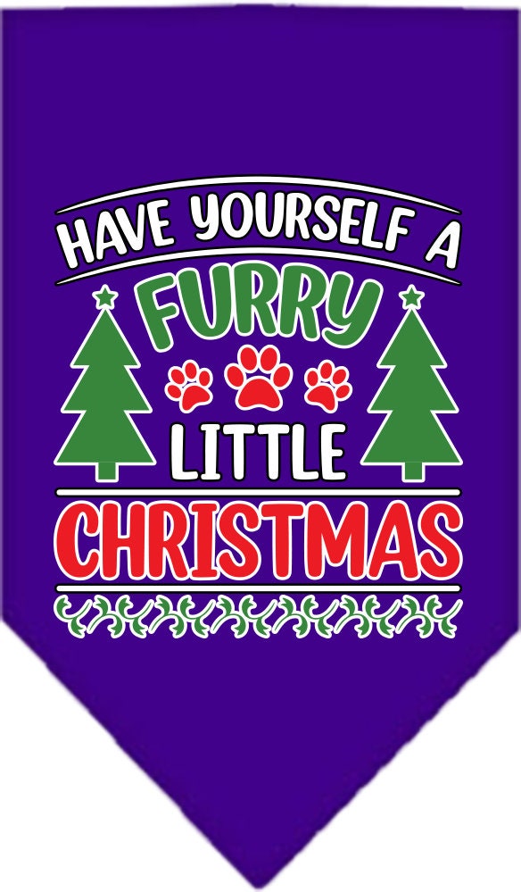 Furry Little Christmas Dog Bandana
