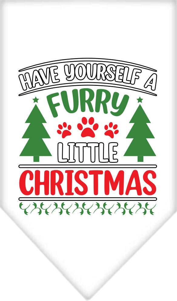 Furry Little Christmas Dog Bandana