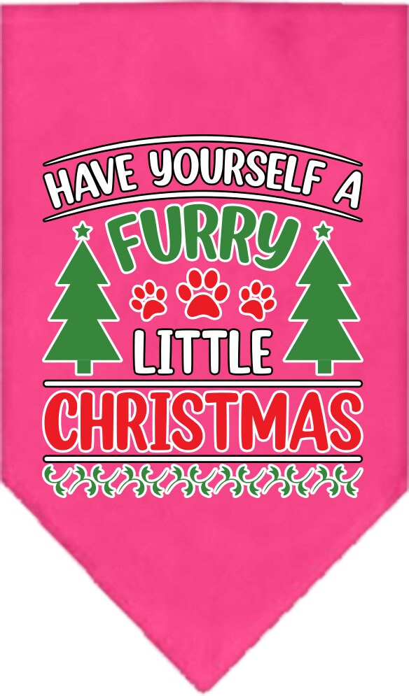 Furry Little Christmas Dog Bandana