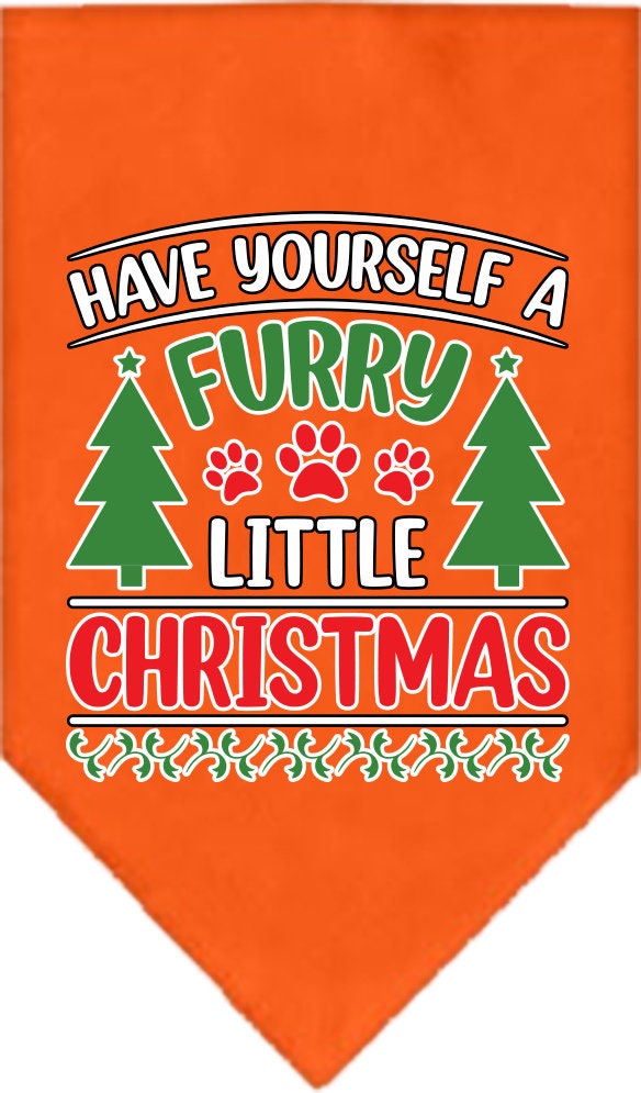 Furry Little Christmas Dog Bandana