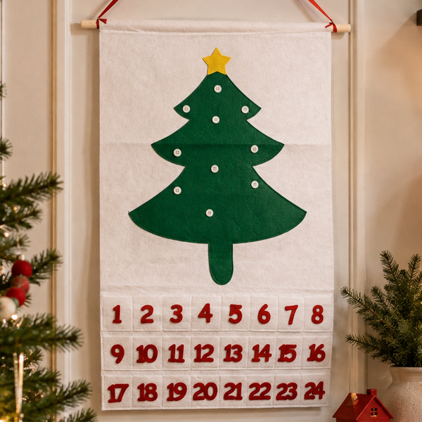 Reusable Felt Christmas Advent Calendar — Hanging Tree Countdown
