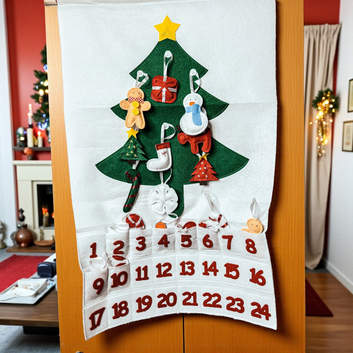 Reusable Felt Christmas Advent Calendar — Hanging Tree Countdown