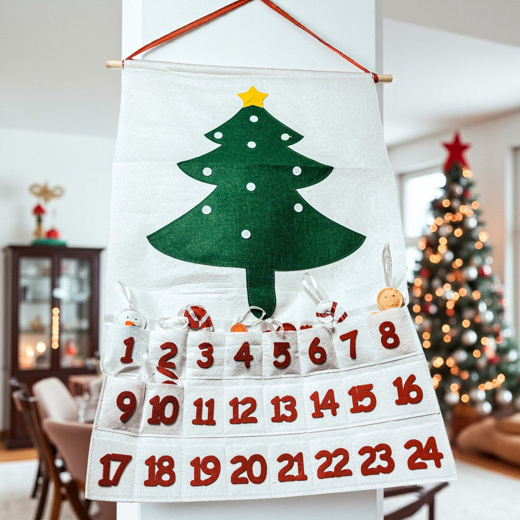 Reusable Felt Christmas Advent Calendar — Hanging Tree Countdown