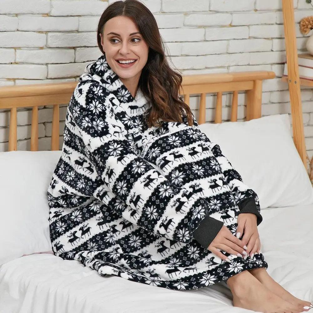 Oversized Sherpa Wearable Blanket Hoodie — Cozy Holiday Gift