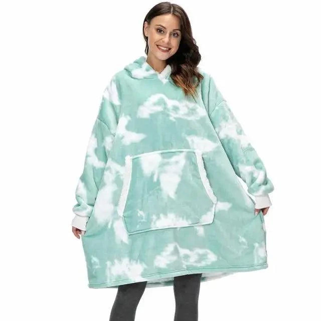 Oversized Sherpa Wearable Blanket Hoodie — Cozy Holiday Gift