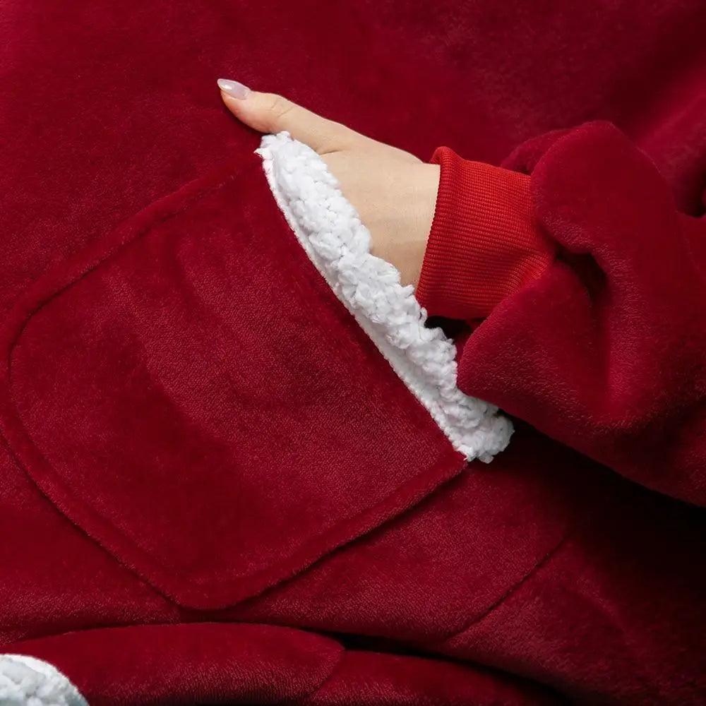 Oversized Sherpa Wearable Blanket Hoodie — Cozy Holiday Gift