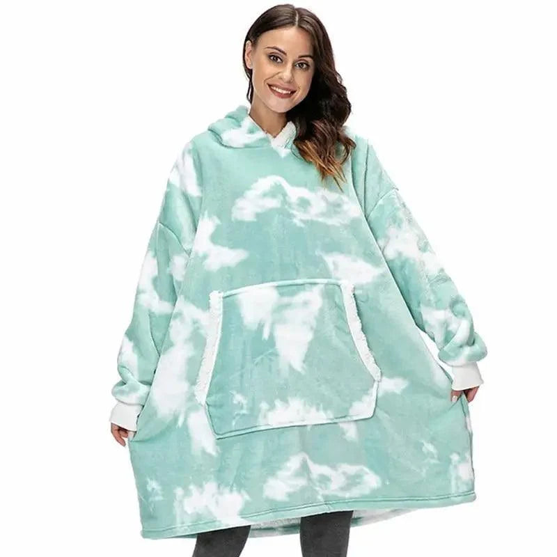 Oversized Sherpa Wearable Blanket Hoodie — Cozy Holiday Gift