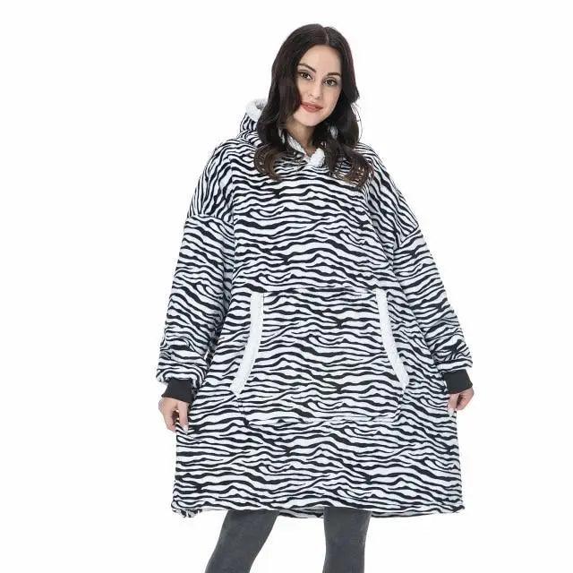 Oversized Sherpa Wearable Blanket Hoodie — Cozy Holiday Gift