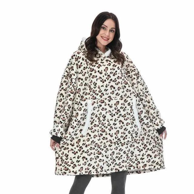 Oversized Sherpa Wearable Blanket Hoodie — Cozy Holiday Gift