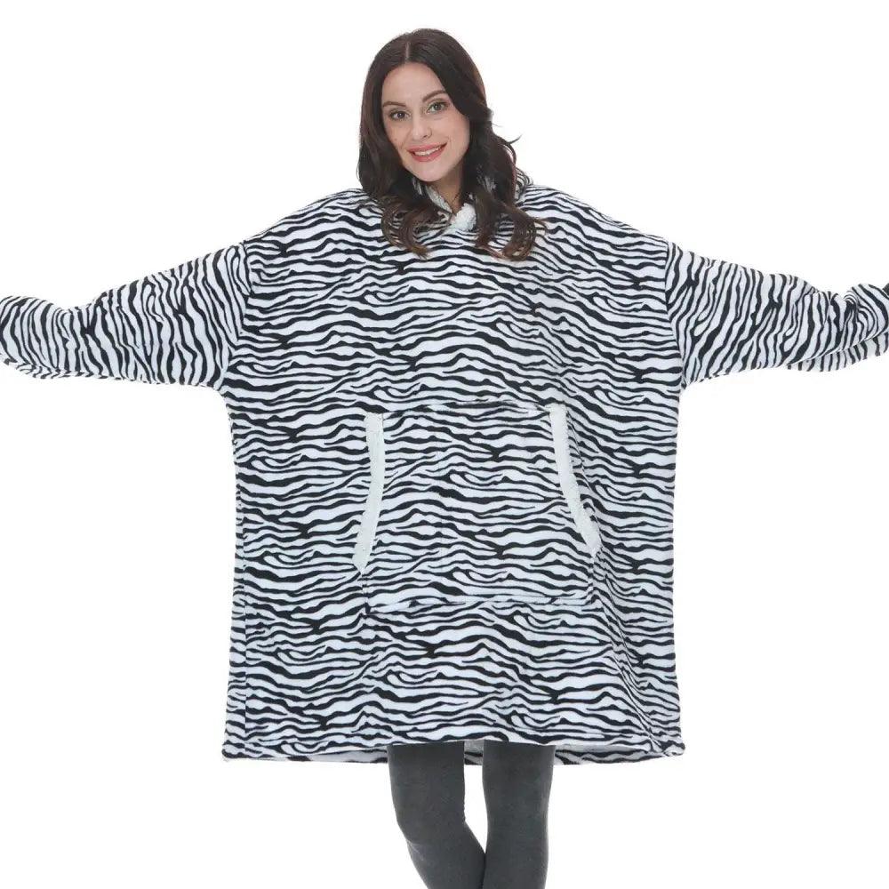 Oversized Sherpa Wearable Blanket Hoodie — Cozy Holiday Gift