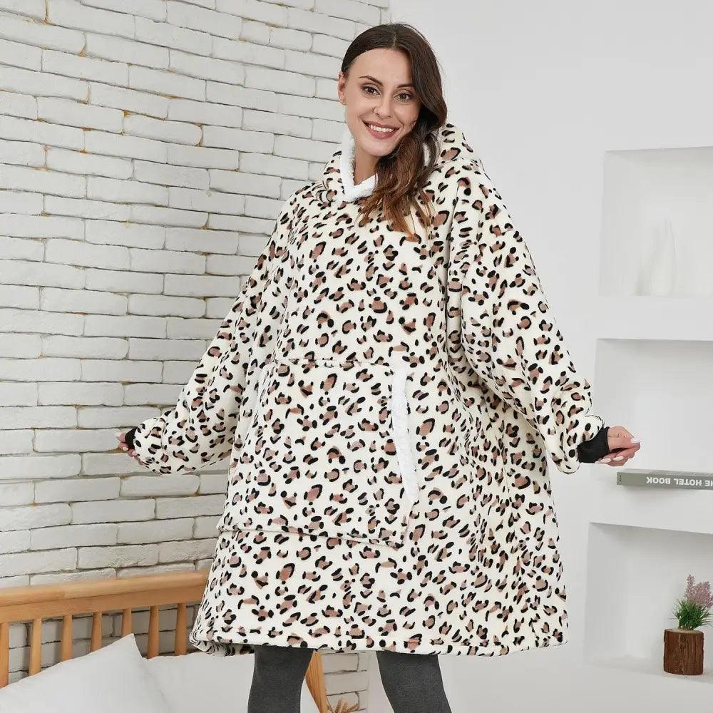 Oversized Sherpa Wearable Blanket Hoodie — Cozy Holiday Gift