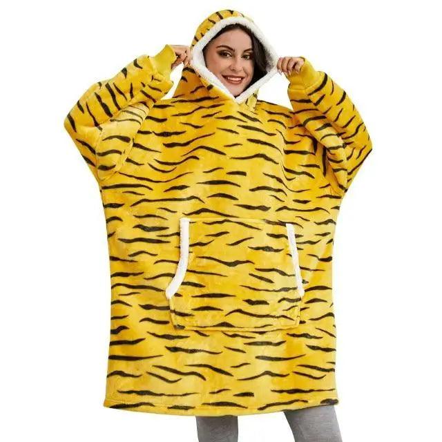 Oversized Sherpa Wearable Blanket Hoodie — Cozy Holiday Gift