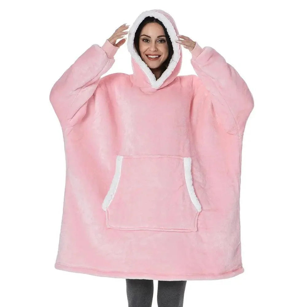 Oversized Sherpa Wearable Blanket Hoodie — Cozy Holiday Gift
