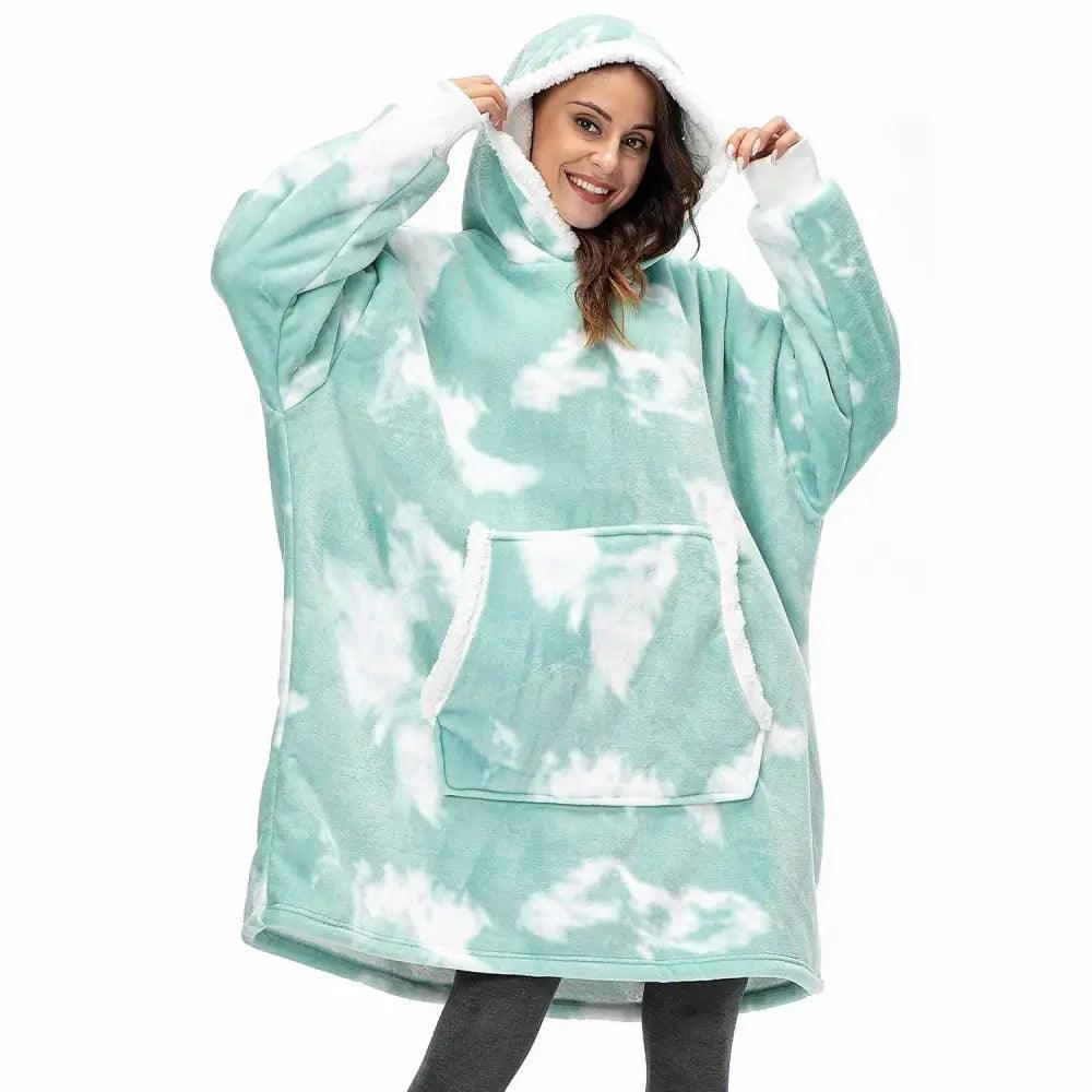 Oversized Sherpa Wearable Blanket Hoodie — Cozy Holiday Gift